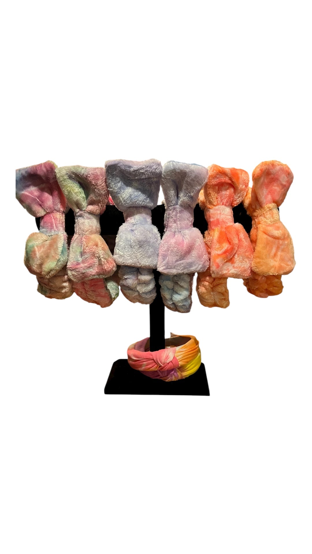 Orange and pink soft spa headband