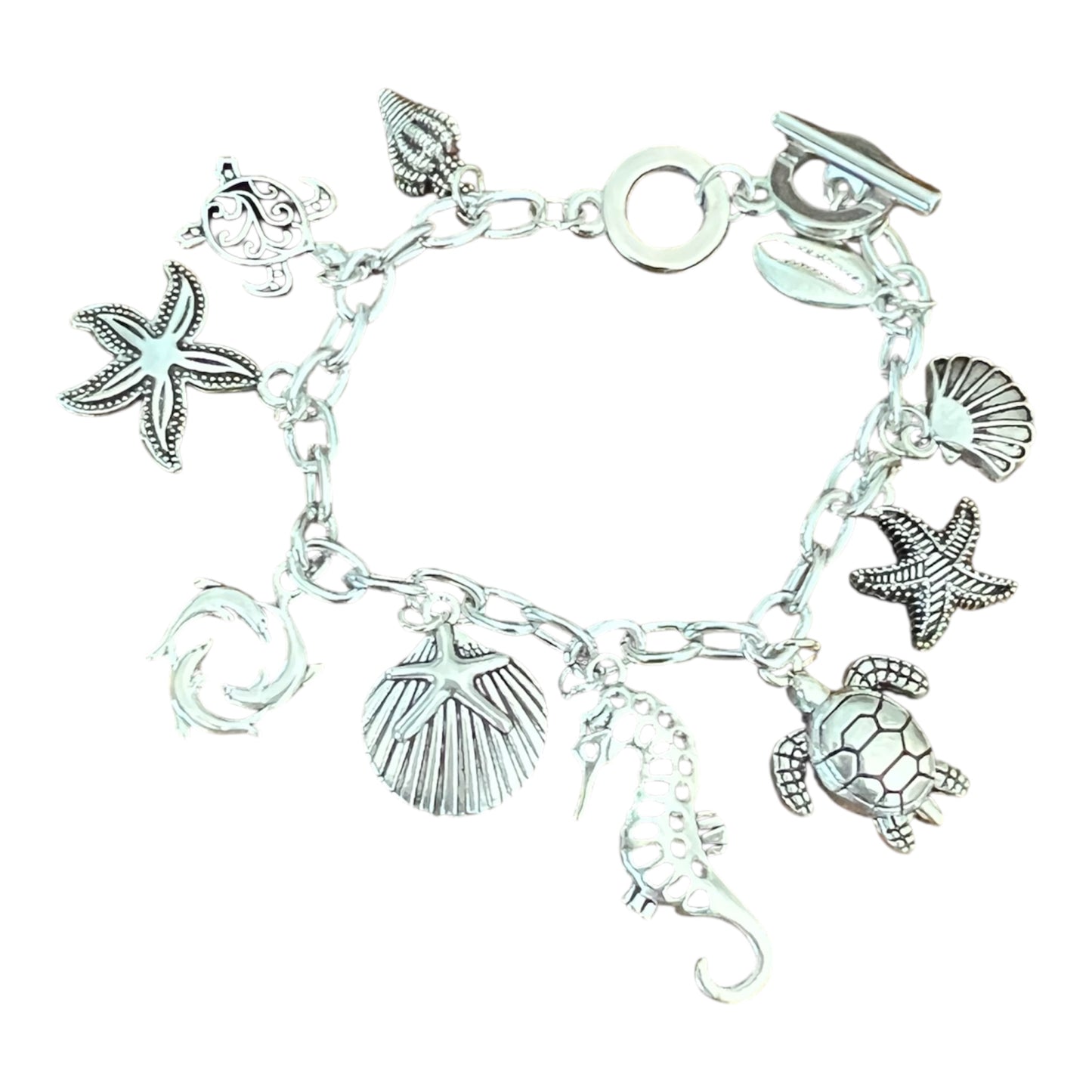 Turtle horse fish charm bracelet