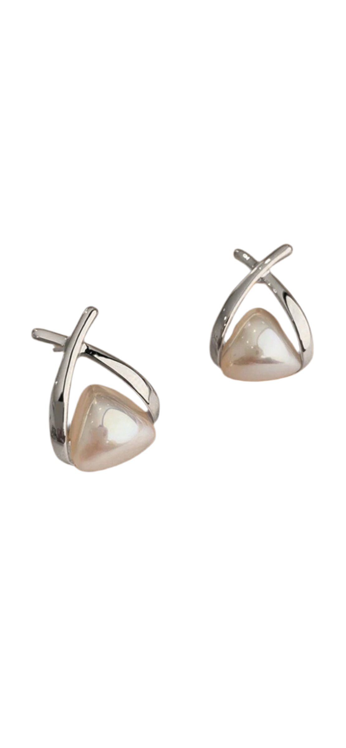 Dangle faux pearl earrings