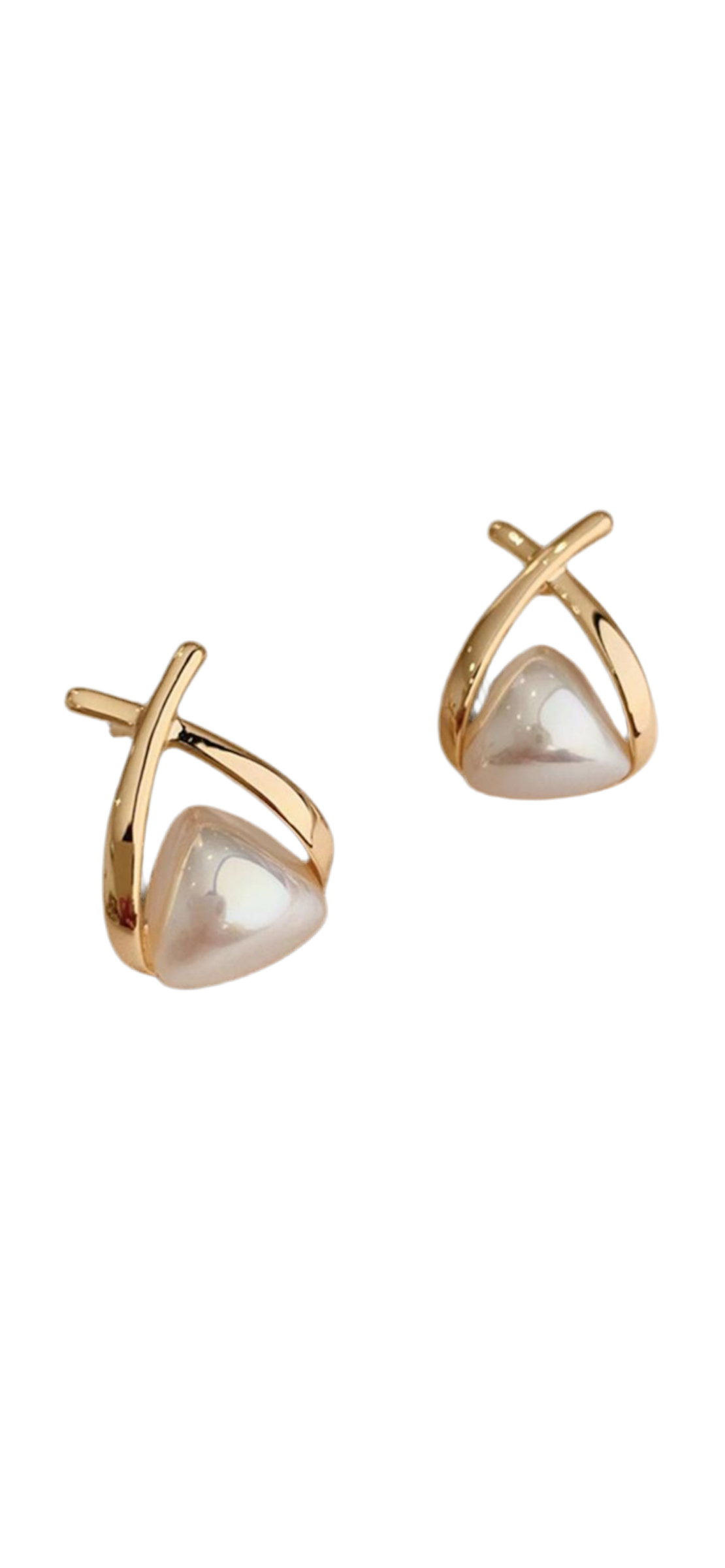 Dangle faux pearl earrings
