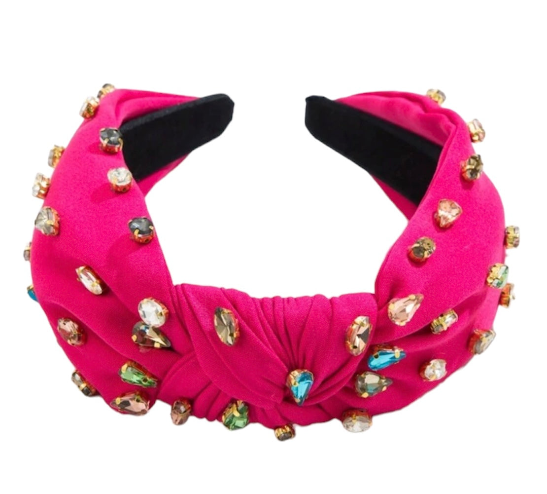 Pink Multi-color teardrop Gem Decor