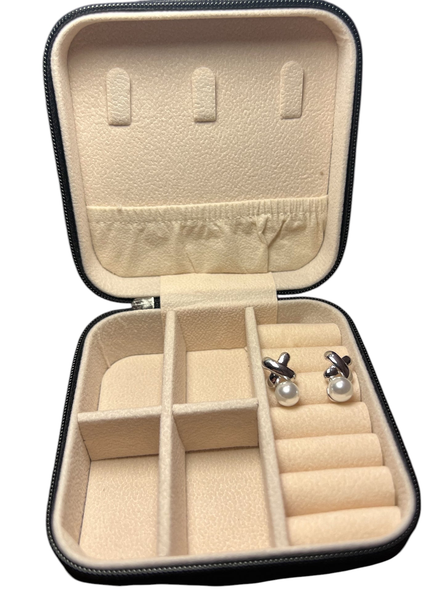 Danity dangle earrings with faux pearl