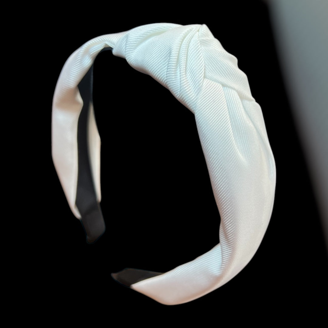 White classic knot headband