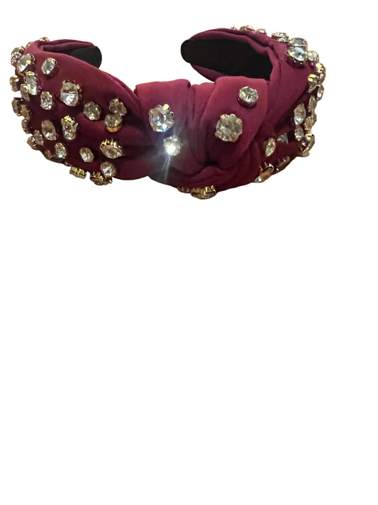 Red rhinestone decor headband