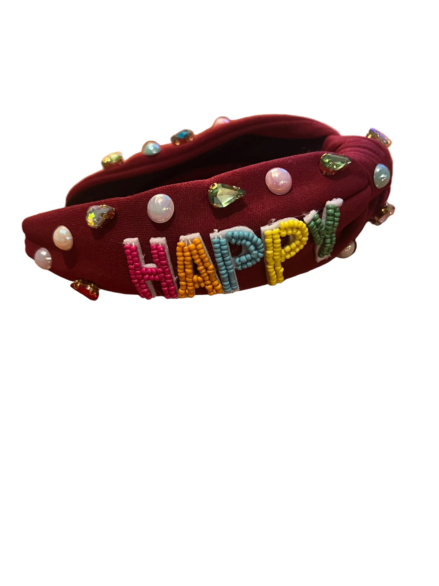 Happy Birthday beaded headband