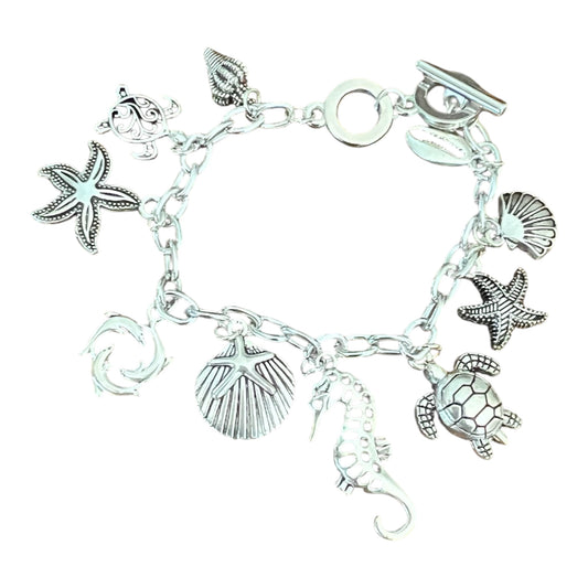 Turtle horse fish charm bracelet