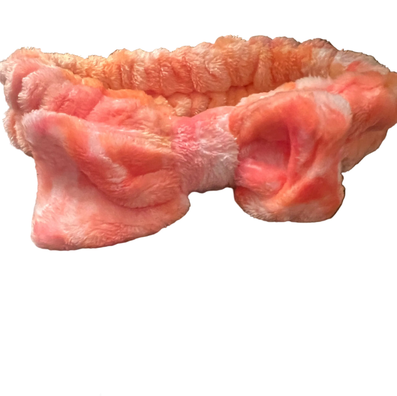 Orange and pink soft spa headband