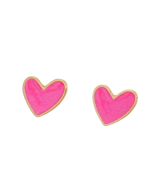 Earrings- Dark Pink Heart Earring