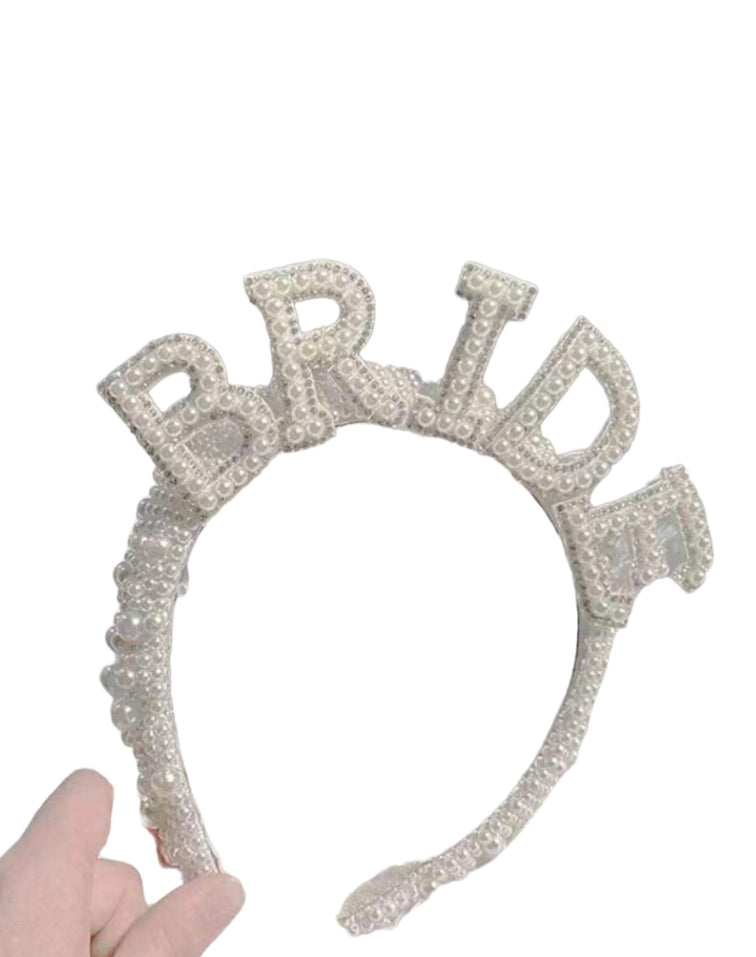 White Bride Headband