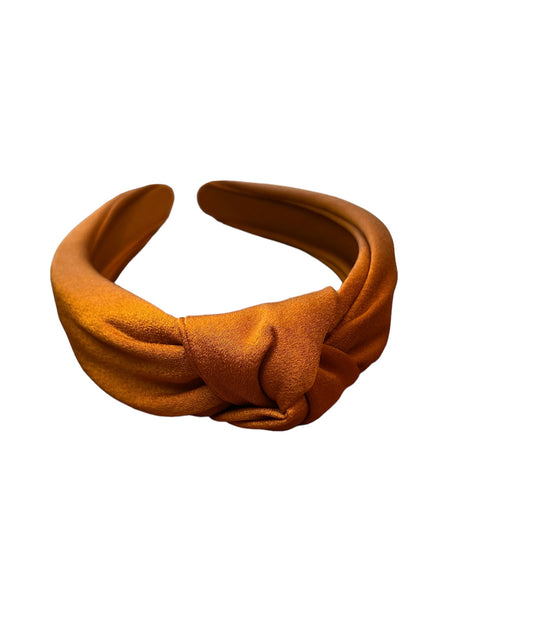 Back 2 School -Burnt Orange knotted headband