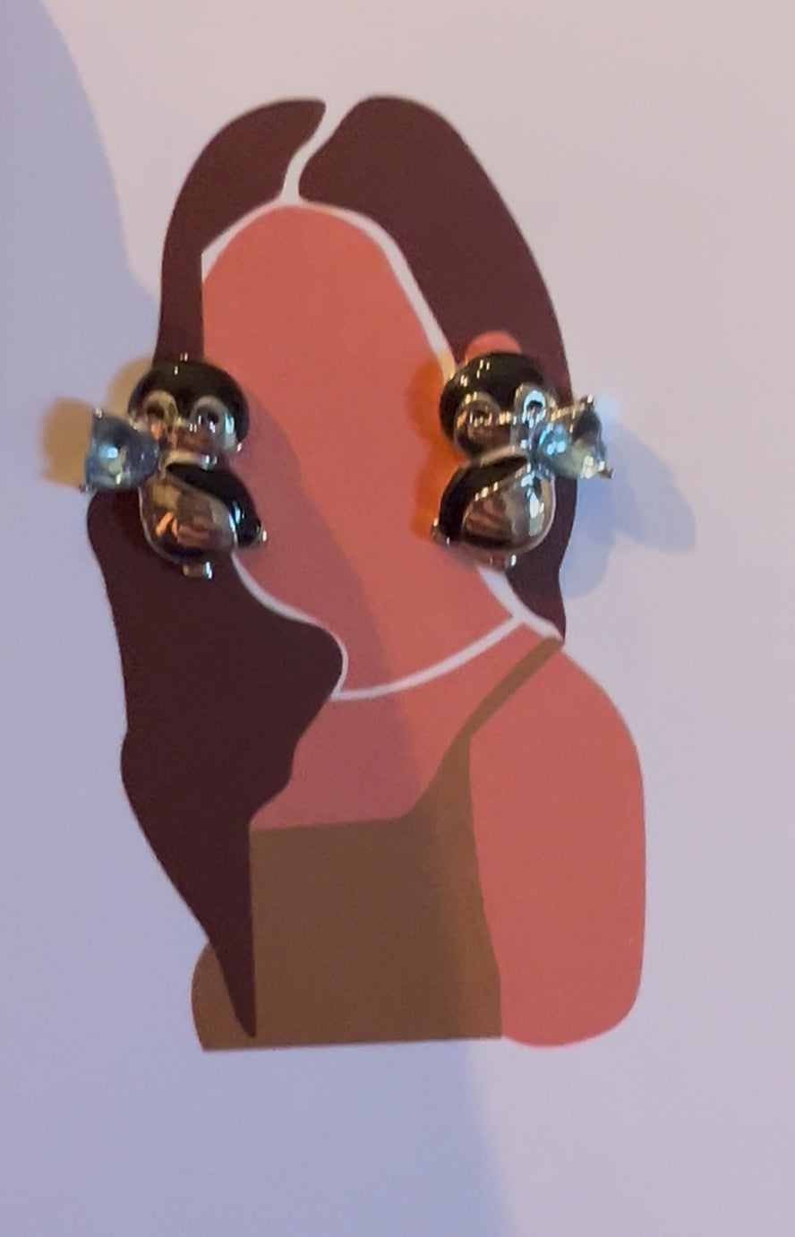 Penguin earrings
