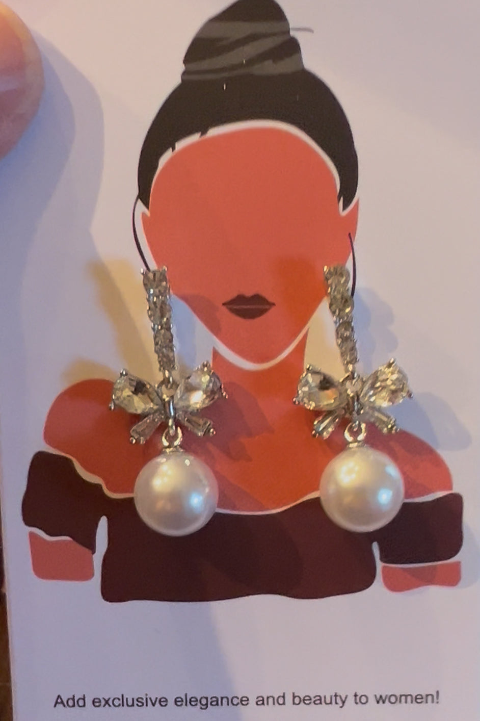 Bow dangle earrings