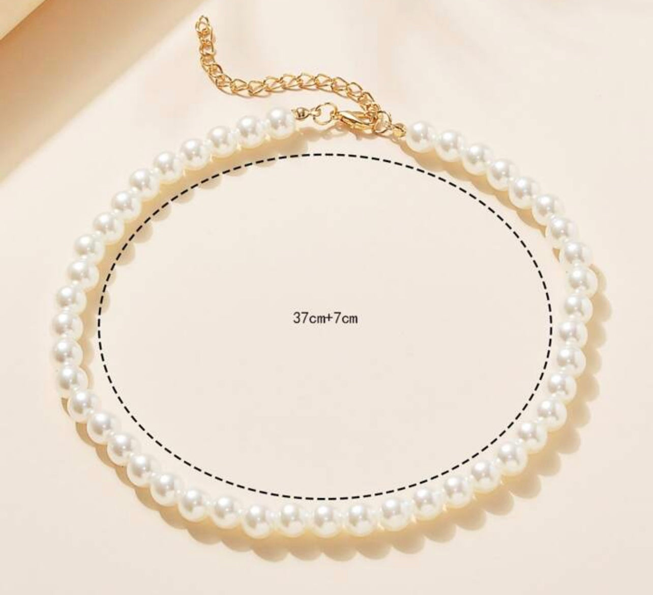 White Faux Pearl Necklace