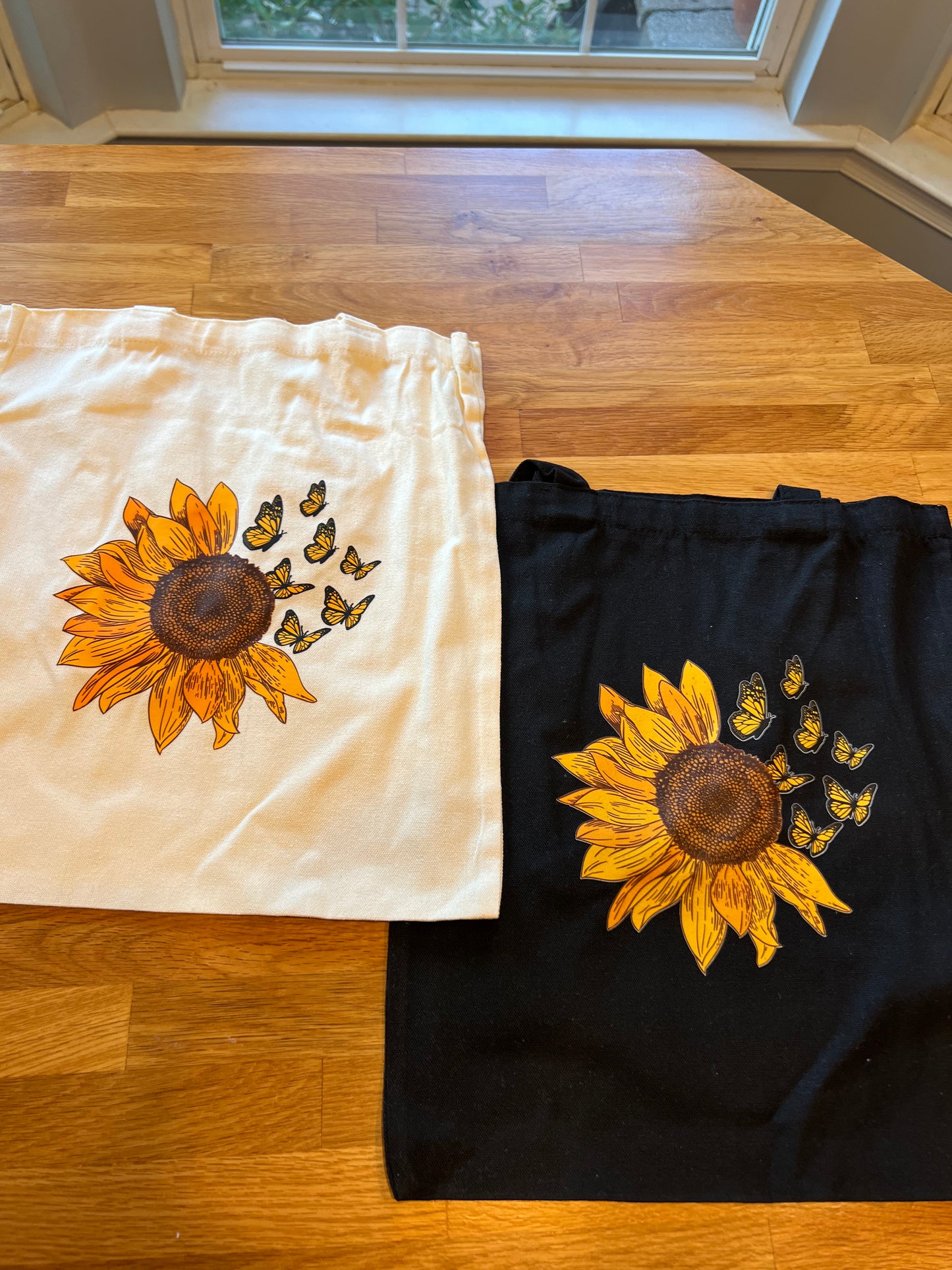 Tote Bag Sunflower Black