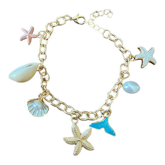 Fishtail charm bracelet