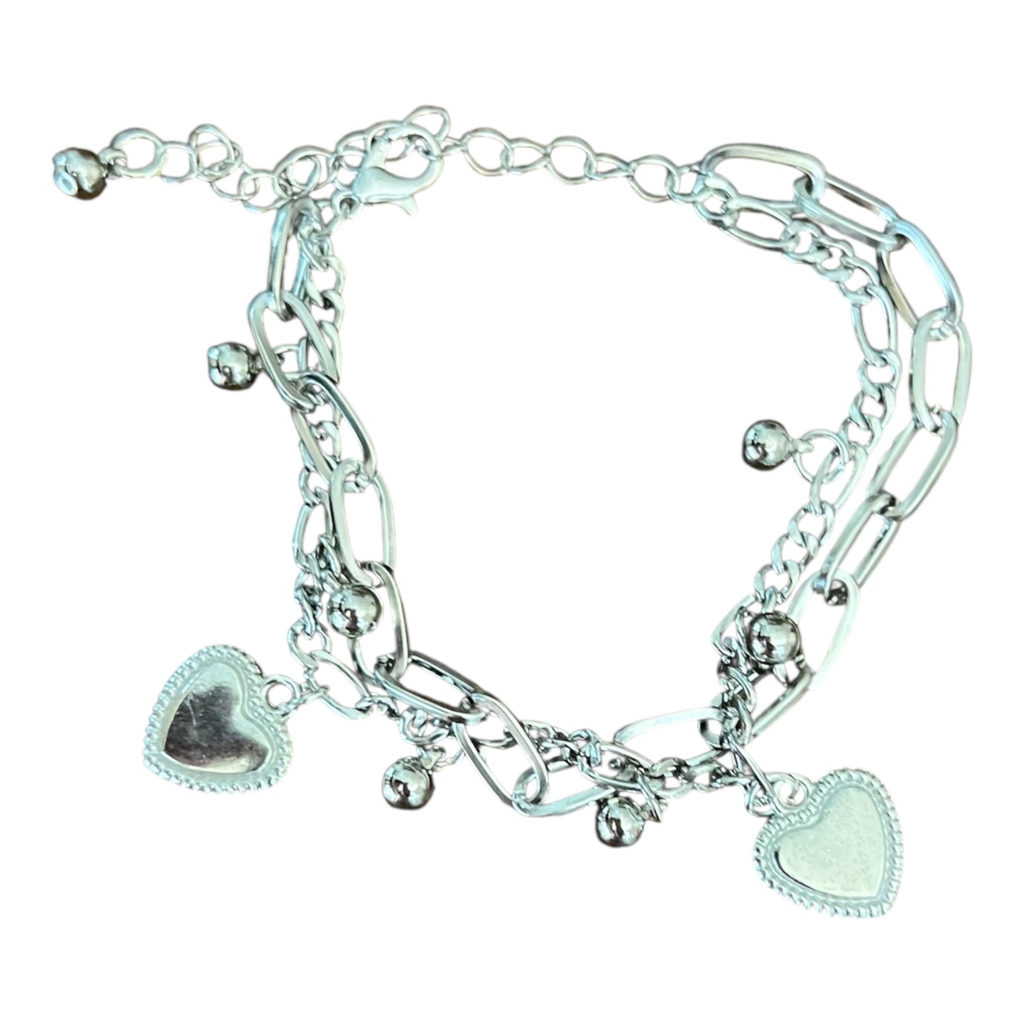 Heart charm bracelet