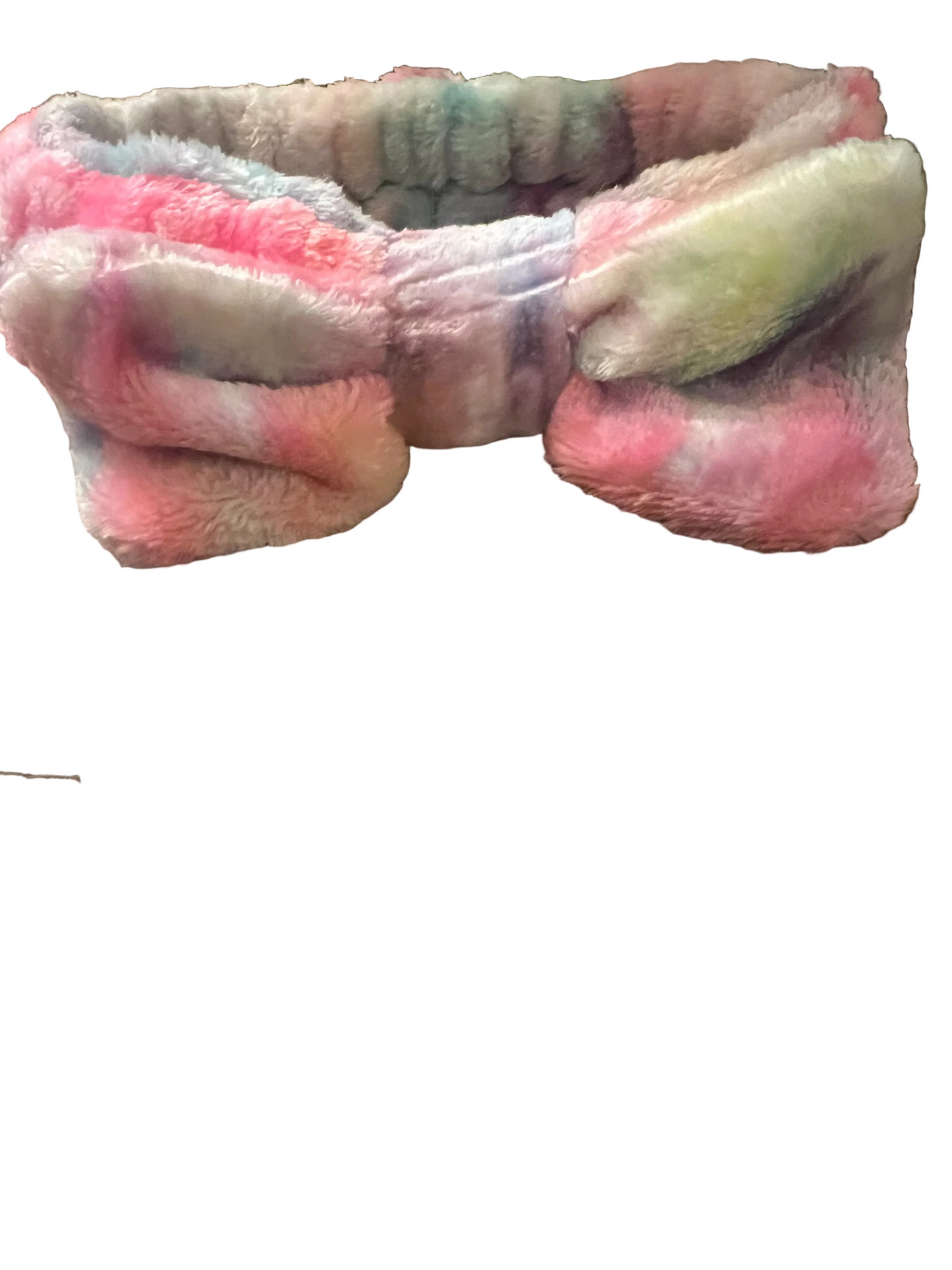 Pink and green soft spa headband