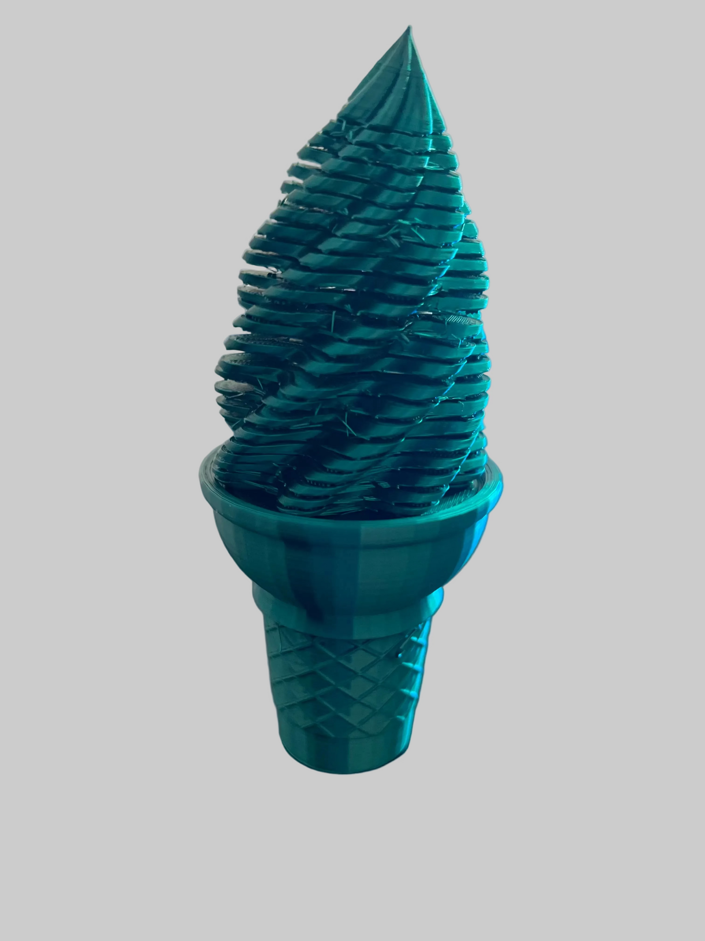 Twisty Ice Cream Cone 3d printed wiggle toy (single color can be customized)
