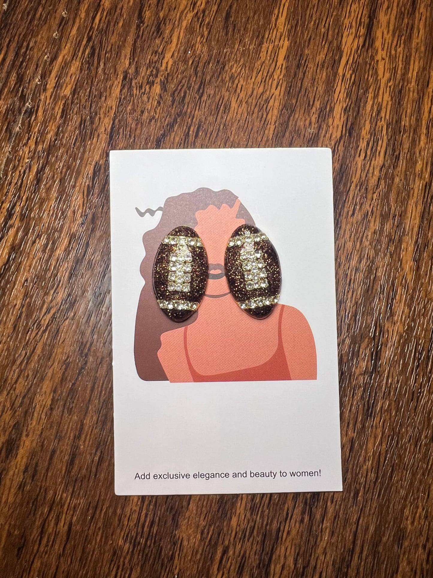 Football stud earrings