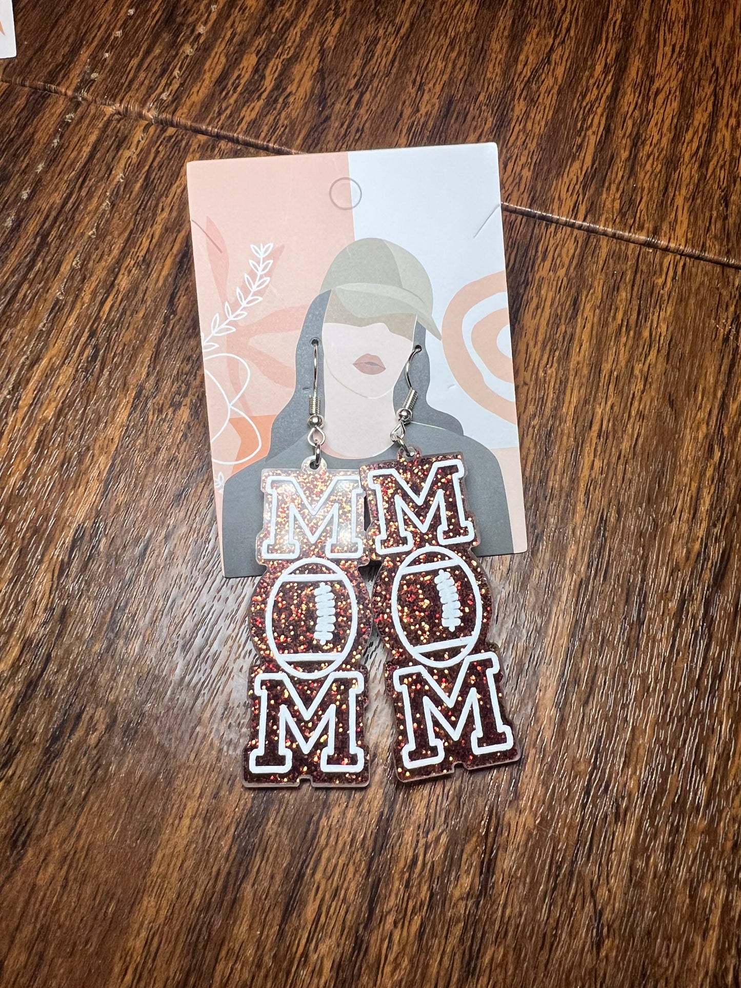 Football mom earrings