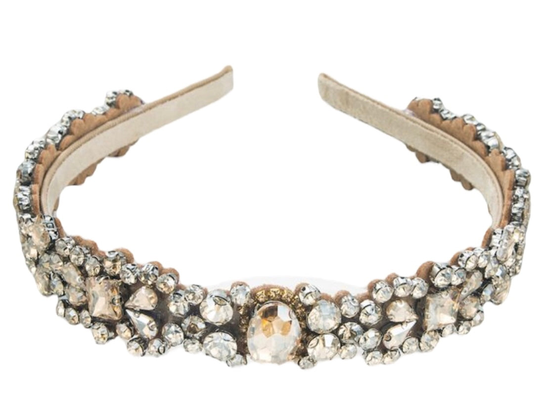 Holiday Shop-Gold Rhinestone Decor Headband