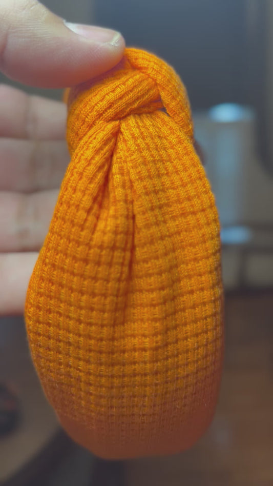 Back 2 School Orange headband- waffle